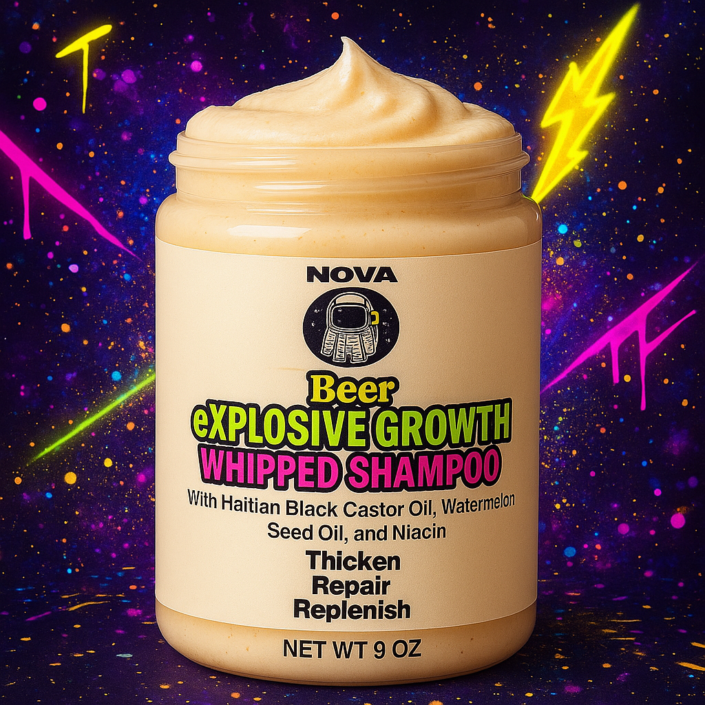 🍺🚀 Nova Naturals – Beer infused Explosive Growth Whipped Shampoo